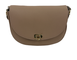 Sking Lng Gancini Round Bag,Piel,Beige,DB,3*